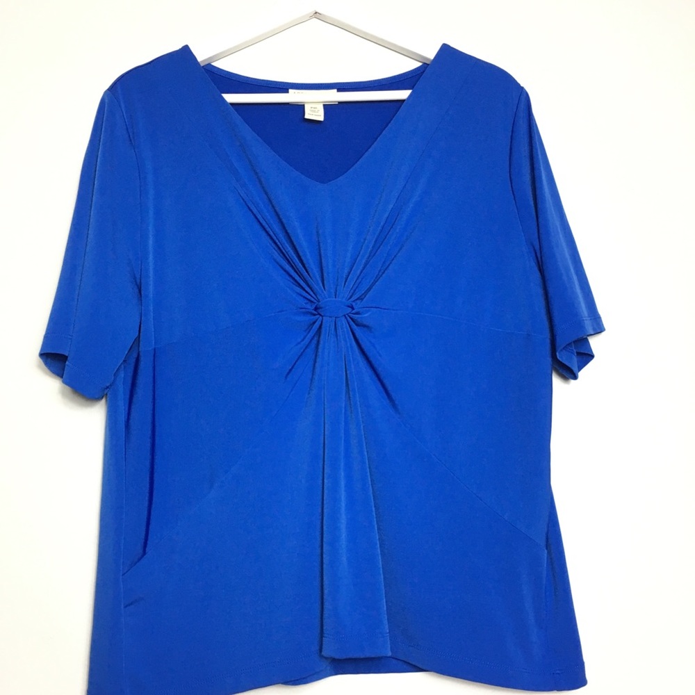 NWOT APPLESEED’S Petites Blue Career Office Casual Blouse Top PXL
